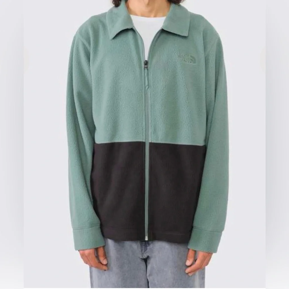 The North Face Two Tone Green Black Fleece Jacket Men’s